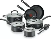T-fal Advanced Nonstick Cookware Set 12 Piece, Oven Broiler Safe 350F, Kitche...