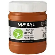 Global Colours Acrylic Paint Zero VOC 500mL Raw Sienna
