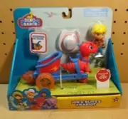 Dino Ranch Jon & Blitz's Chariot Figures Playset Toy Pull Back & Go Action NEW..