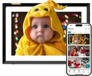 Digital Picture Frame 10.1” HD Touch Screen Display with Auto-Rotation