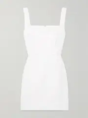 [Emilia Wickstead] Emilia Wickstead - Judita Cloqué Mini Dress - White - UK 10 UK 10 White