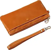 [Vogbel] Women's Wristlet Leather Clutch Wallet with Strap