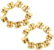 JEWEDECO 20pcs Electric Guitar Strings O Acoustic Guitar Bridge Acoustic Parts Fret Metal Tail Parts Golden Metal