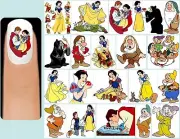 60x SNOW WHITE Nail Art Decals + Free Gems Disney And The Seven Dwarfs Witch