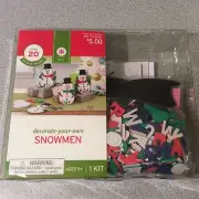 Decorate Your Own Snowmen Kit Christmas Makes 20 No Glue Needed New Foam