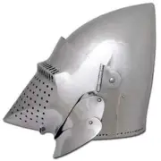 Medieval Knight Houndskull bascinet Helmet Battle Ready Armor Helmet 16 Ga