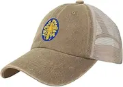 [Generic] National Emblem of France Cowboy Mesh Baseball Cap for French Man Woman Outdoor Adjustable Denim Hat