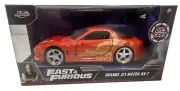 JADA TOYS.. FAST AND FURIOUS ORANGE JL5 MAZDA RX7 1/32 Scale
