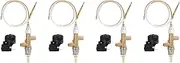 4X Gas Patio Heater Control Valve Thermocouple Sensor Dump Switch Knob Propane Lpg Fire Pit Control Pilot Port