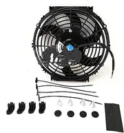 Car Radiator Radiator Aluminum Radiator Shroud Fan For 92-00 Honda Civic EK EG B16 B18 D15 D16(10 inch fan)