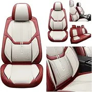 DELPOS Replacement for Car Seat Covers Universal Full Set Accessories for Honda Accord CR-V Insight FIT CR-Z HR-V BR-V Car Accessories, Red White