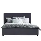 NNEDSZ Luxury Gas Lift Bed Frame Base And Headboard With Storage - Double - Char