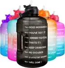 1 Gallon Water Bottle Straw & Motivational Time Marker Leak-Proof BPA Free Gym