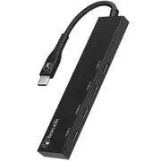 Bonelk Long-Life USB-C to 4 Port USB-C 3.0 Slim Hub - Black [ELK-80058-R]