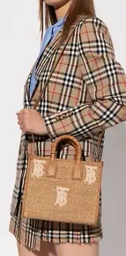 Burberry Ladies Freya Mini Tote Bag. New! Purse. 8053894. Papers, Dust bag.
