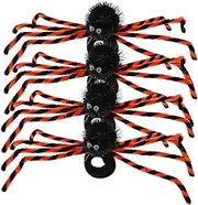 HOOTNEE 4pcs Three-dimensional Spider Patting Circle Slap Bracelets Halloween Party Bag Fillers Festival Slap Wristband Halloween Wrist Bands Halloween Slap Bands Snap Bracelets