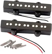 GOOHOCHY Replacement Pickups for String Bass Bass Pickup Set Open Style Bridge Neck v Magnets Easy Install