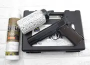 [01] BELL M1911 全金屬 瓦斯槍 + 0.2BB彈 + 12kg威猛瓦斯 (BB槍BB彈玩具槍模型槍直壓槍