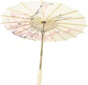 Veemoon Japanese Vintage Paper Umbrella for Festivals Dance and Photography Decorative Cosplay Parasol with Retro Patterns for Weddings and Parties