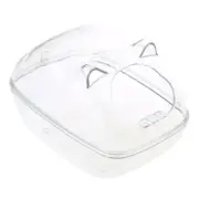 Hamster Plastics Bathroom Transparent Sand Box for Gerbil Mouse Multiple Sizes