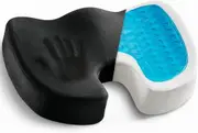 Memory Foam Gel Seat Cushion for Office Chair, Comfort Car Chair Cushion, Desk Seat Cushion for Tailbone Sciatica Pain Relief, Ergonomic Seat Pad,Suede,Black