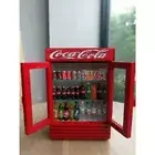 Miniature Dollhouse Cooler Fridge Bottles Coke Cola Drink Water Cans Decor Model