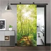Door Stickers 3D PVC Door Sticker Self-Adhesive for Removable Wallpaper Room Bedroom Decoration Branch Wall Decals Art Posters(C,40x120cm)