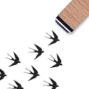 Flying Bird Rubber Stamp, 3/5 Inch Small Mini Swallow Stamp for Scrapbooking Card Making Planner