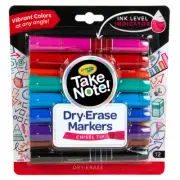 12pc Crayola Take Note! White Board Writing Quick-Dry Markers Pen Chisel Tip