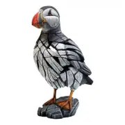 EDGE PUFFIN Sculpture Figure Evocative Hand Painted - Marble Castings Blend