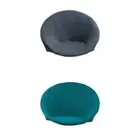 2x Jacquard Fabric Saucer Chair Slipcover Stretch Polyester Moon Chair Cover