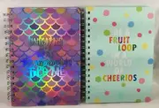 Spiral Notebook Journals Unicorns Are Real Be A Fruit Loop 120 Sheets 240 pgs x2