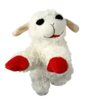 Multipet Plush Dog Toy Lambchop 10" Regular White Large 10" Regular, Large