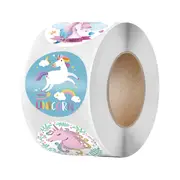 500pcs Cute Cartoon Unicorn Stickers 1'' Children Reward Label Encourage Motivational Reward Sticker for Kids