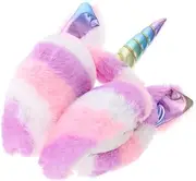 [FOMIYES] 1Pc Cute Rainbow Unicorn Plush Earmuff Foldable Winter Ear Cover Comfortable Ear Protector for Windproof Design for Cold Weather and Outdoor Activities