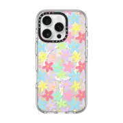 iPhone 16 Pro Clear Case MagSafe Compatible Transparent Colorful Pastel Flowers Floral Pattern