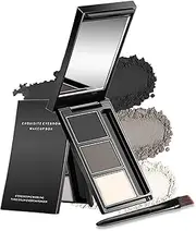 Erinde Eyebrow Powder Makeup Palette, 3 Colors Brow Powder Palette w/Brush, Dark & Light Brown Eyebrow Tinted Powder Filler to Shape Natural Eyebrows, Long-Lasting Waterproof Eyebrow Makeup Kit
