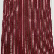 Red CHRISTMAS Tablecloth Tinsel Stripe Rectangle 60 x 84 Cotton Metallic NEW