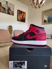 Nike Air Jordan 1 Mid Banned 2020 Bred Patent High Low 554725 074 Sz 8.5 GS 7Y