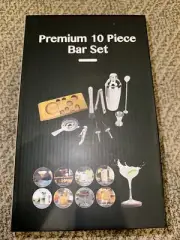 Bar Tool Set,10-Piece Cocktail Shaker Set Stainless Steel Premium Bartender Kit