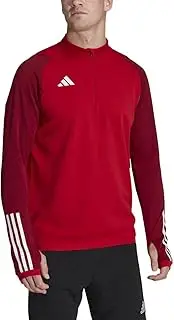 [adidas] Mens Tiro23 Mock Neck Quarter Zip Soccer Cleats Moisture Wicking - Red