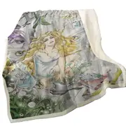 Fairytale Drawings Aria Fairy and Friends Throw Blanket