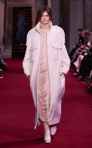 [Zimmermann] Illustration Chevron-Knit Wool-Blend Coat
