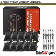 10Pcs Ignition Coil & 10Pcs Iridium Spark Plug for SRT Viper 13-14 Chrysler 8.4L