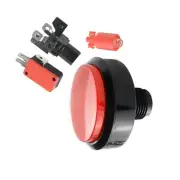 1Pc Red Arcade 60MM Round Push Button Illumilated 12V LED Light w Microswitch