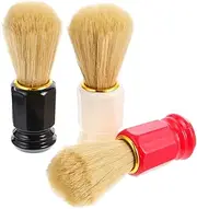 3 PCS Beard Brush for Men Boar Bristle Grooming Tool with Handle for Goatee Whiskers Lightweight Portable Shaving Brush