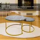 Modern Round Coffee Table Set Sturdy Stacking Side Table for Living Room Bedroom