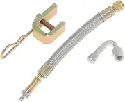 X AUTOHAUX 1 Set 45 Degree Copper Tire Valve Extension with Flexible Stainless Steel 140mm Tyre Valve Stem Extender for Car Motorcycle RV Truck Bike