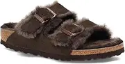[Birkenstock] Women's, Arizona Shearling Lined Sandal - Narrow Width Mocha 41 M