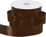 Gliberli Brown Satin Ribbon 1-1/2 inch X 100 Yards Fabric Large Ribbons for Gift Wrapping Bows Bouquet Sewing Craft Home Decor Hair Floral